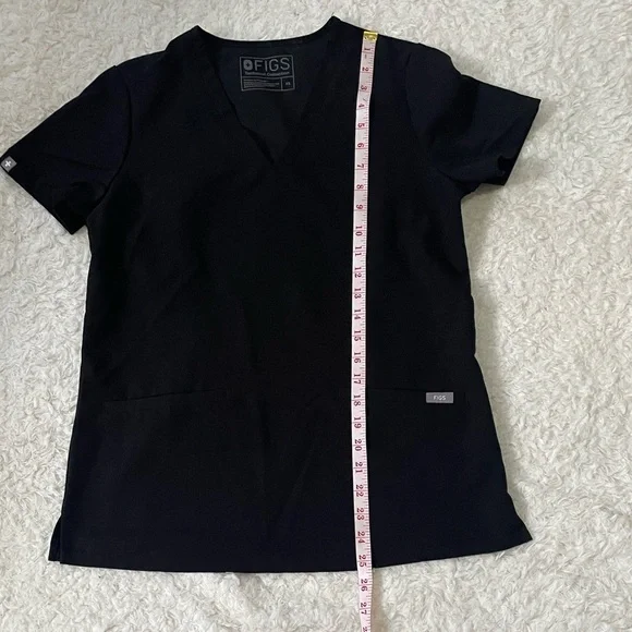 Figs Women's Short Sleeve Black Top - Picture 4 of 8